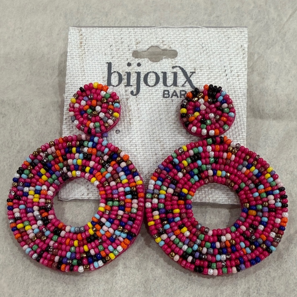 Bijoux Bar Multicolor Beaded Earrings
